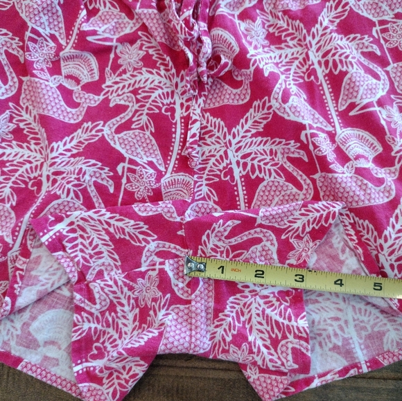 VINEYARD VINES women's Linen Blend bright pink whale 3" shorts - S - Picture 8 of 8